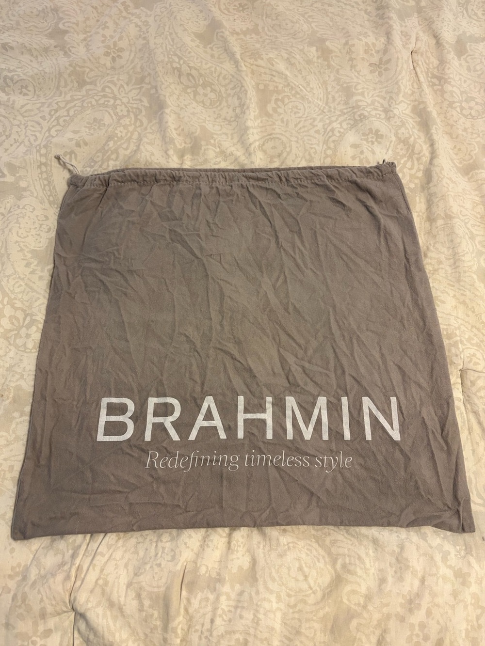 Brahmin dust bag gray large